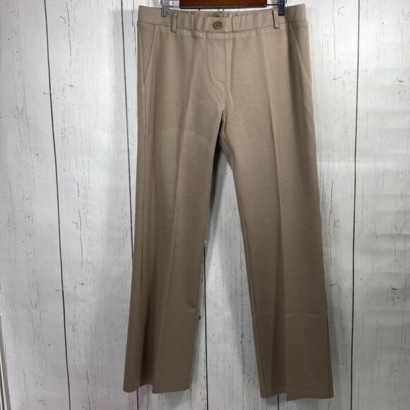 Betabrand Womens Bootcut Straight Leg Classic Yoga Tan Khaki Pull On Pants - Picture 1 of 13